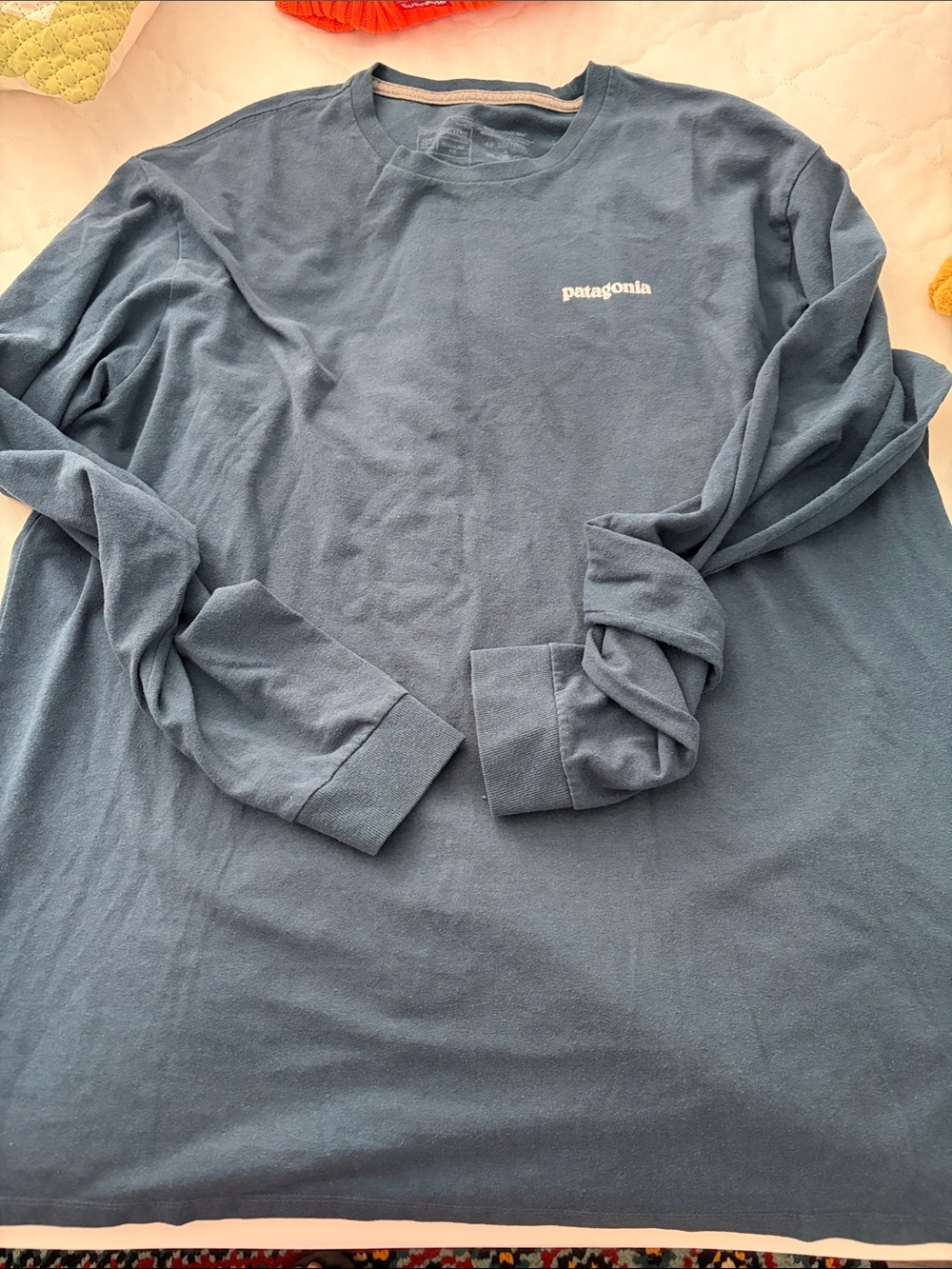 Patagonia Men’s Long-Sleeve Crew Tee — Dusty Blue